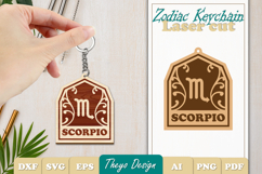12 Design Zodiac Keychain Laser Cut | Zodiac SIgn Laser Cut Product Image 9