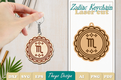 Scorpio Keychain Lasercut | Keycahin Design | Zodiac Sign Product Image 1