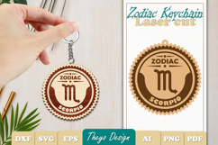 12 Design Zodiac Keychain Laser Cut | Zodiac SIgn Laser Cut Product Image 9