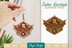12 Design Zodiac Keychain Laser Cut | Zodiac SIgn Laser Cut Product Image 9