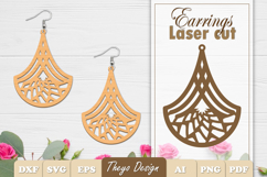 Earrings Laser Cut | Mandala Earrings Design Svg Product Image 1