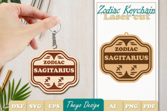12 Design Zodiac Keychain Laser Cut | Zodiac SIgn Laser Cut Product Image 10
