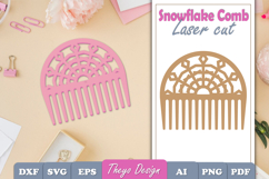 20 Design Laser Cut Wooden Hair Comb | Snowflake Comb SVG Product Image 11