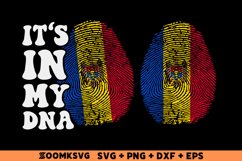 It's in my DNA Moldova Flag Fingerprint Sublimation PNG, SVG Product Image 1