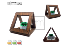 Frame planter for succulents or mini cacti Product Image 1