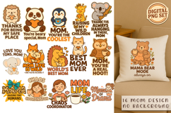 Mother day clipart Bundle, Funny quotes, Cute animal png Product Image 1