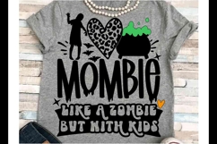 Mom SVG DXF JPEG Silhouette Cricut Halloween Zombie fun kids Product Image 1
