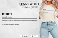 Funny Mom-Themed Definitions | SVG & PNG | Motherhood Product Image 1