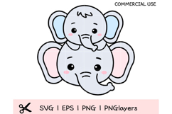 Baby Elephant Clipart Bundle | 21 Cute Nursery Animals SVG P Product Image 12