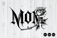 Mom Rose SVG, Mother's Day SVG, Mama With Flower SVG Product Image 1