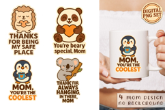 Mother day clipart Bundle, Funny quotes, Cute animal png Product Image 9