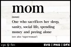 Mom Definition svg file for Mother's Day Product Image 1