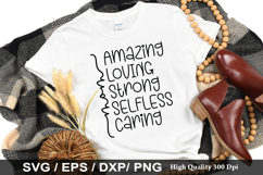 Mom Amazing Loving Strong SVG - Mother&#039;s Design Product Image 1