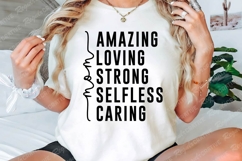 Mom Amazing Loving Strong Selfless Caring SVG Design Product Image 2