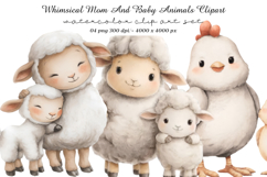 Mom And Baby Animals Clipart Product Image 1