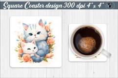 Square Coaster sublimation | Mom and baby Product Image 1