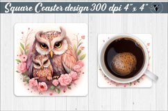 Square Coaster | Mom and baby sublimation Product Image 1