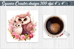 Square Coaster | Mom and baby sublimation Product Image 1