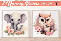 Nursery Posters | Mom and baby Animals Product Image 1