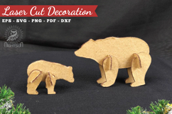 Mom And Baby Bear Laser Cut Home Decor SVG Product Image 1