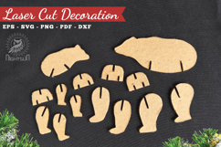 Mom And Baby Bear Laser Cut Home Decor SVG Product Image 2