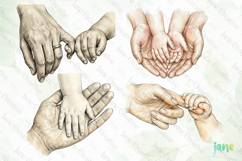 Mom and Baby Family Hands Product Image 1