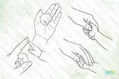 Mom and baby hands SVG PNG Product Image 1