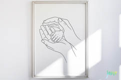 Mom And Baby Hands SVG PNG Clipart Bundle Product Image 4