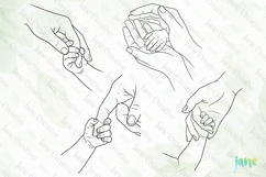 Mom and baby hands SVG PNG Product Image 1