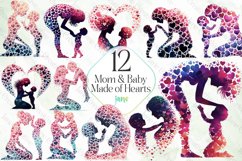 Mom And Baby Made Of Hearts Clipart Product Image 1