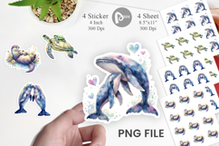 Mom and Baby Ocean Animals Sticker Product Image 1