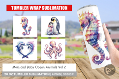 Mom and Baby Ocean Animals Tumbler Product Image 1