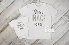 Mother and Baby Matching Bodysuit Shirt Mockup Set, JPG Product Image 1