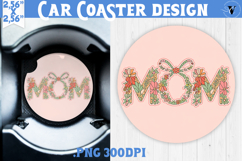 Mothers day Car Coaster | Flowers, Bow | MOM Product Image 1
