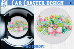 Mothers day Car Coaster | Flowers, Bow | Mama Product Image 1