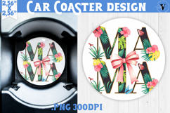 Mothers day Car Coaster | Flowers, Bow | Mama Product Image 1