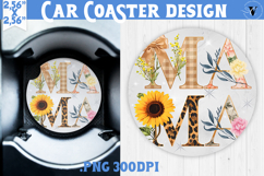 Mothers day Car Coaster | Flowers, Bow | Mama Product Image 1