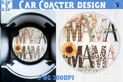 Mothers day Car Coaster | Flowers, Bow | Mama Product Image 1