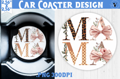 Mothers day Car Coaster | Flowers, Bow | Mama Product Image 1