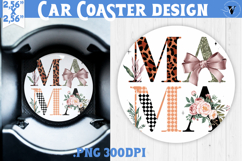 Mothers day Car Coaster | Flowers, Bow | Mama Product Image 1