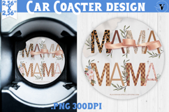 Mothers day Car Coaster | Flowers, Bow | Mama Product Image 1