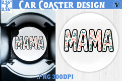 Mothers day Car Coaster | Flowers | MOM Product Image 1
