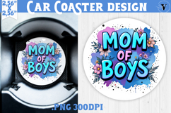 Mothers day Car Coaster | Flowers | MOM Product Image 1
