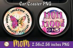 Mom Life Car Coaster Sublimation PNG Product Image 1