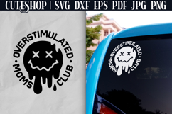 Overstimulated Moms Club - Mom Car Decal SVG, Funny Mom SVG Product Image 1