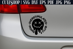 Overstimulated Moms Club - Mom Car Decal SVG, Funny Mom SVG Product Image 2