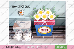 Flower Pot Card SVG, Mom Card SVG, Happy Birthday Card SVG Product Image 9