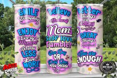 Mother&#039;s Day Tumbler Wrap PNG Mom Daily Affirmations tumbler Product Image 2