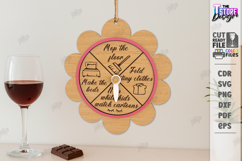 Mom Chore Wheel Laser Cut | Chore Chart | Mom Life SVG | CNC Product Image 1