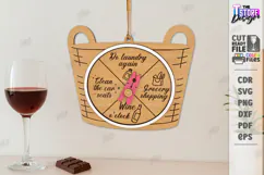 Mom Chore Wheel Laser Cut | Chore Chart | Mom Life SVG | CNC Product Image 1